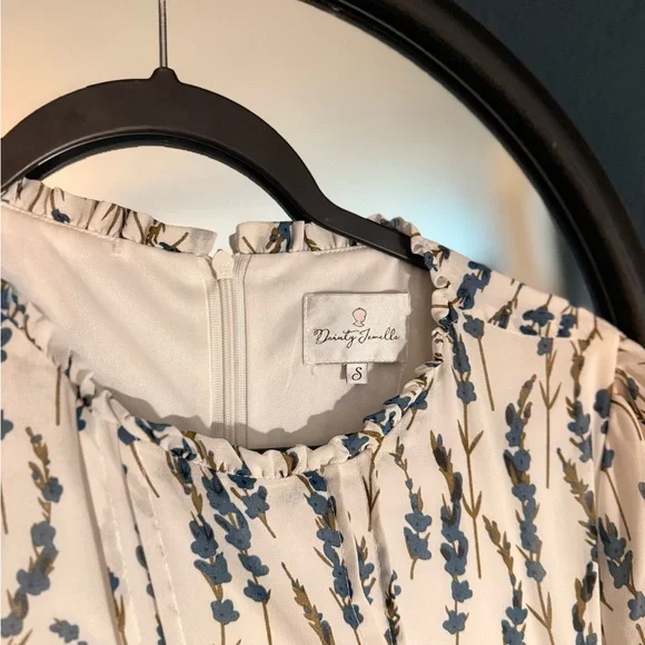 Dainty Jewells Blue and White Long Sleeve Dress - Picture 5 of 6